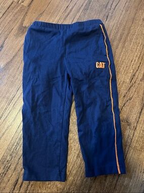 Caterpillar Navy Blue Sweatpants with Orange Trim